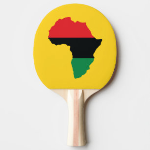 Raquete De Ping Pong Bandeira da África Vermelha, Negra e Verde