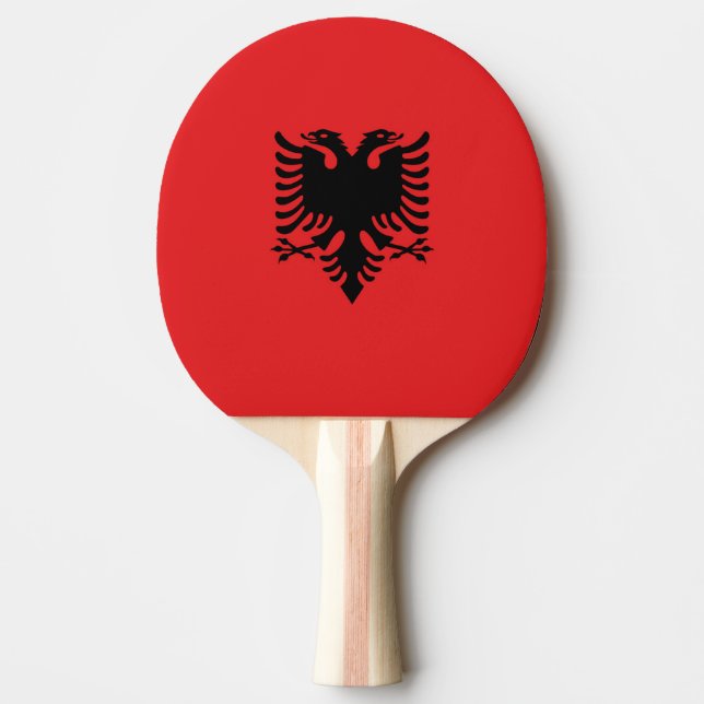 Raquete De Ping Pong Bandeira da Albânia (Frente)