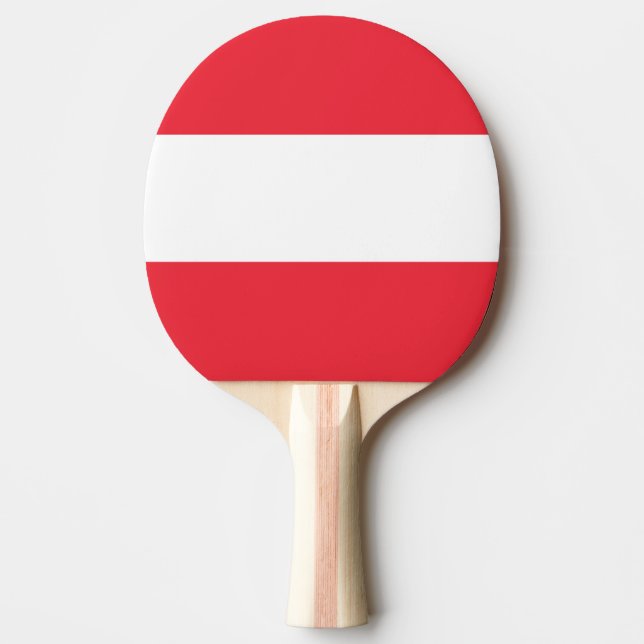 Raquete De Ping Pong Bandeira da Áustria (Frente)