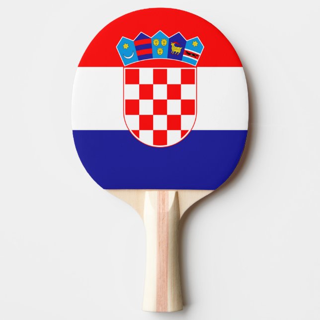 Raquete De Ping Pong Bandeira da Croácia (Frente)