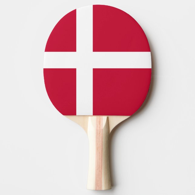 Raquete De Ping Pong Bandeira da Dinamarca (Frente)