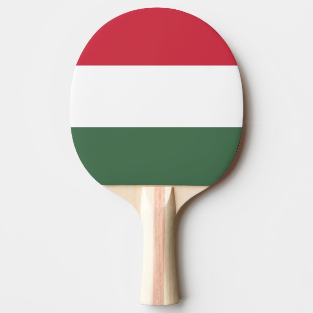 Raquete De Ping Pong Bandeira da Hungria (Frente)