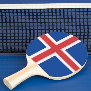 Raquete De Ping Pong Bandeira da Islândia
