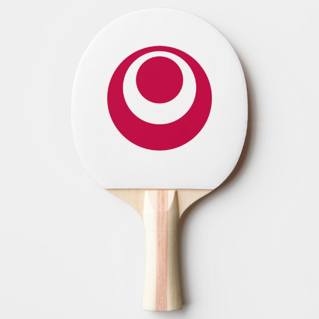 Raquete De Ping Pong Bandeira da Prefeitura de Okinawa, Japão (Frente)