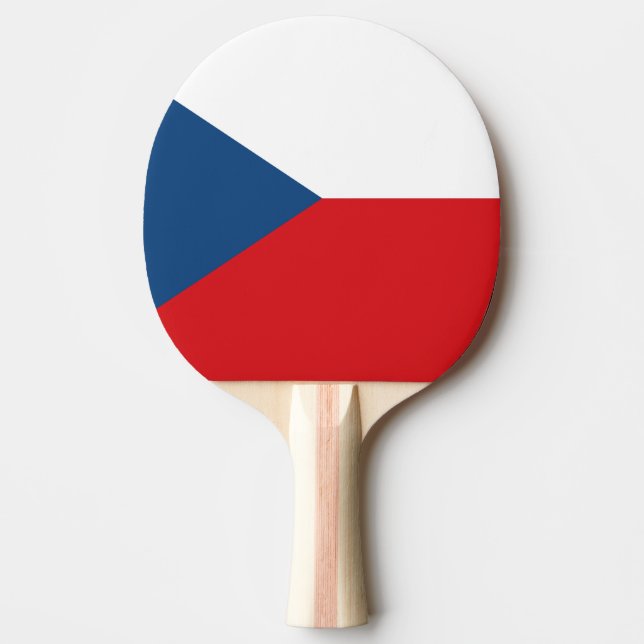 Raquete De Ping Pong Bandeira da República Tcheca (Frente)