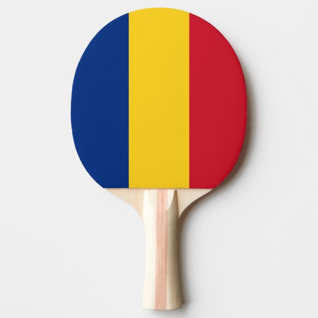 Raquete De Ping Pong Bandeira da Romênia (Frente)