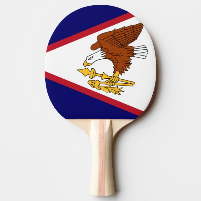 Raquete De Ping Pong Bandeira da Samoa Americana (Verso)