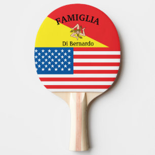 Raquete De Ping Pong Bandeira da Sicília