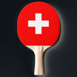 Raquete De Ping Pong Bandeira da Suíça<br><div class="desc">Bandeira da Suíça</div>
