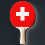 Raquete De Ping Pong Bandeira da Suíça<br><div class="desc">Bandeira da Suíça</div>