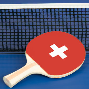 Raquete De Ping Pong bandeira da Suíça