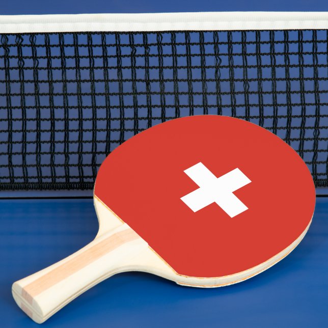 Raquete De Ping Pong bandeira da Suíça (Insitu)