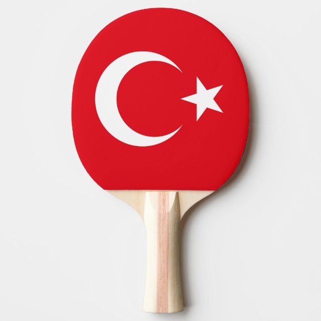 Raquete De Ping Pong Bandeira da Turquia (Frente)