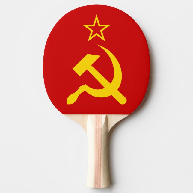 Raquete De Ping Pong Bandeira da URSS - Bandeira da União Soviética (Frente)