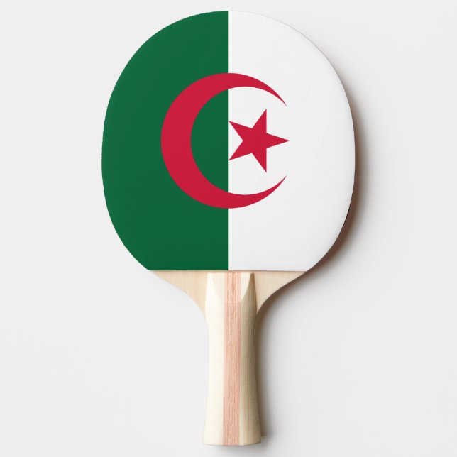 Raquete De Ping Pong Bandeira de Argélia (Frente)