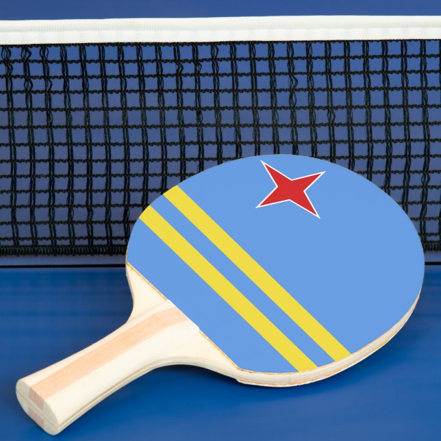 Raquete De Ping Pong Bandeira de Aruba (Insitu)