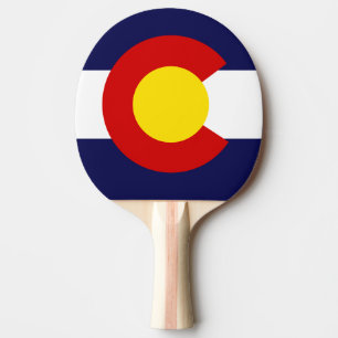 RAQUETE DE PING PONG BANDEIRA DE COLORADO