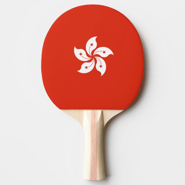 Raquete De Ping Pong Bandeira de Hong Kong (Frente)