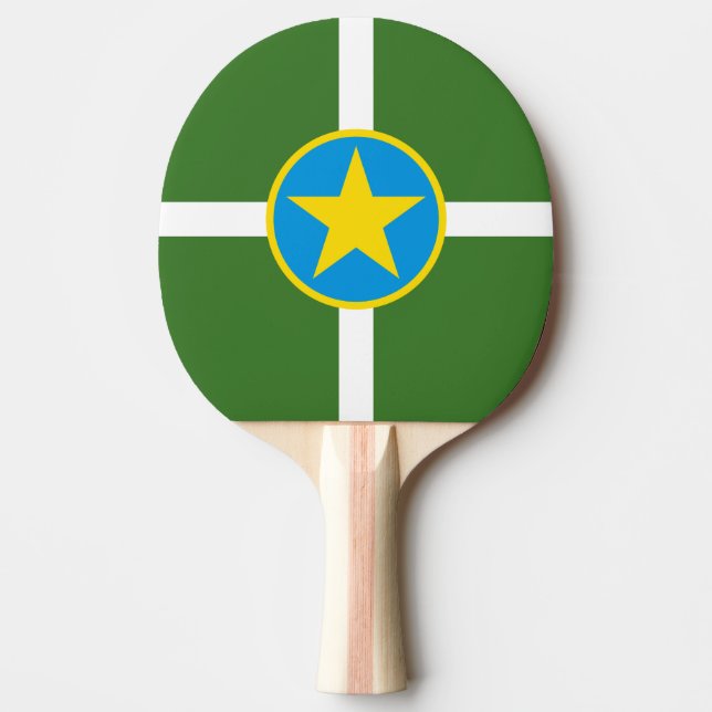 Raquete De Ping Pong Bandeira de Jackson, Ping Pong Pad do Mississippi (Frente)