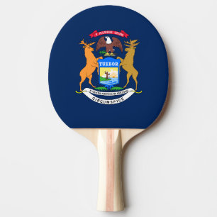 Raquete De Ping Pong Bandeira de Michigan