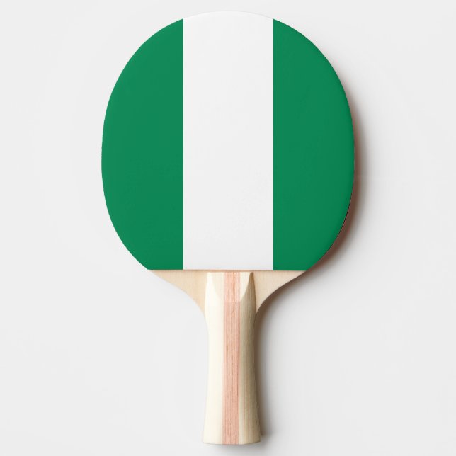 Raquete De Ping Pong Bandeira de Nigéria (Frente)