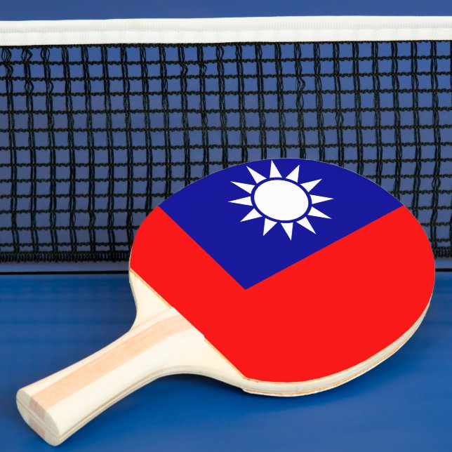 Raquete De Ping Pong Bandeira de Taiwan: República da China, Taipé Chin (Insitu)