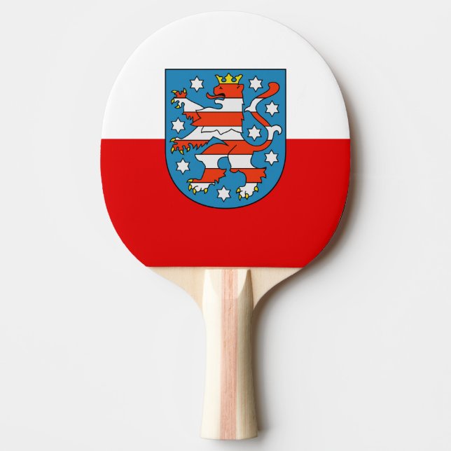 Raquete De Ping Pong Bandeira de Thuringia Ping Pong Paddle (Frente)