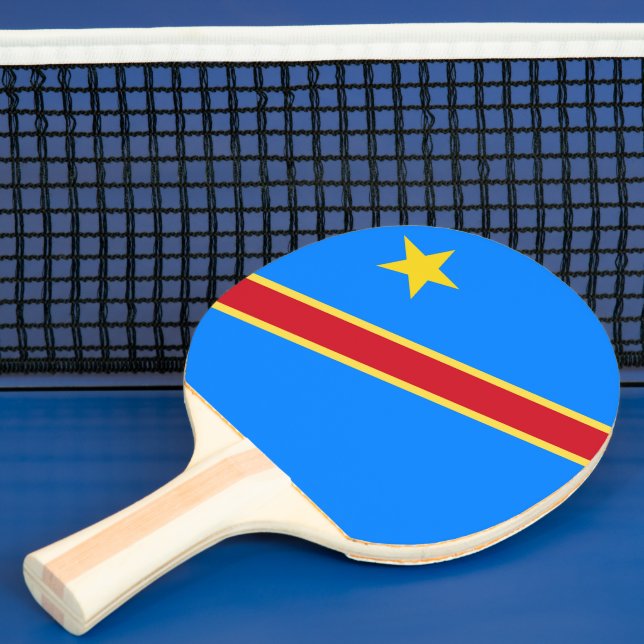Raquete De Ping Pong Bandeira do Congo (Insitu)