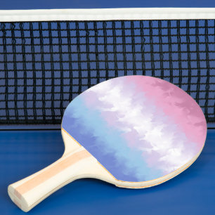 Raquete De Ping Pong Bandeira do Orgulho Boho Pastel Fluffy Abstrato Bi