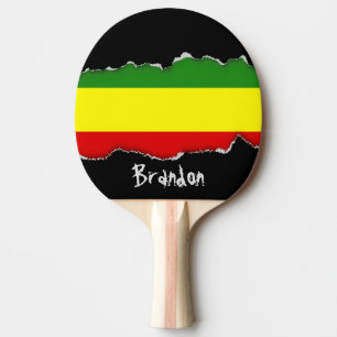 Raquete De Ping Pong Bandeira do orgulho de Rastafarian