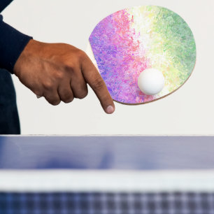 Raquete De Ping Pong Bandeira do Orgulho Genderdoe Abstrato Boho Trippy