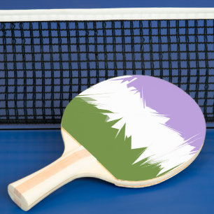Raquete De Ping Pong Bandeira do Orgulho Genderqueer Abstrata ZigZag Es