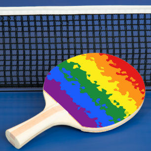 Raquete De Ping Pong Bandeira do Orgulho Mosaico do Funky Boho Abstrato