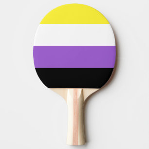 Raquete De Ping Pong Bandeira do Orgulho Não Binário