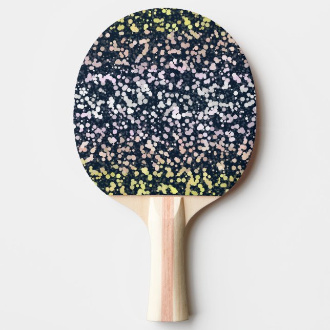 Raquete De Ping Pong Bandeira do Orgulho Pangênero Boho Floral Retro Fo (Frente)