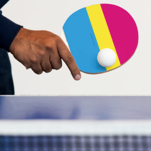 Raquete De Ping Pong bandeira do orgulho pansexual SlipperyJoe rosa âmb