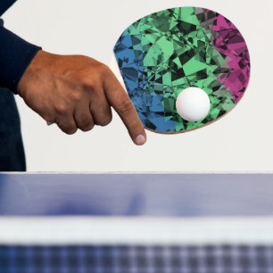 Raquete De Ping Pong Bandeira do Orgulho Polissexual Groovy Eclectic Re
