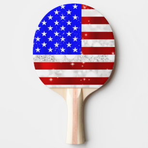 Raquete De Ping Pong bandeira dos EUA