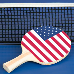 Raquete De Ping Pong Bandeira dos EUA/EUA