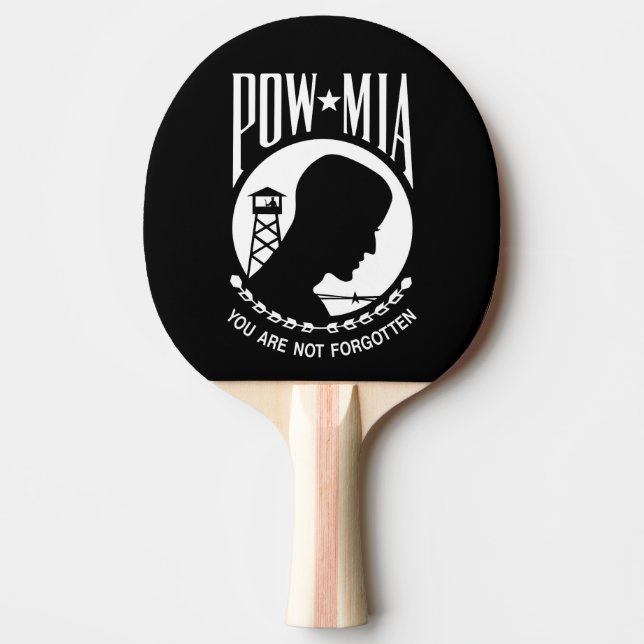 Raquete De Ping Pong Bandeira dos POW MIA: Soldados Desaparecidos da Gu (Frente)
