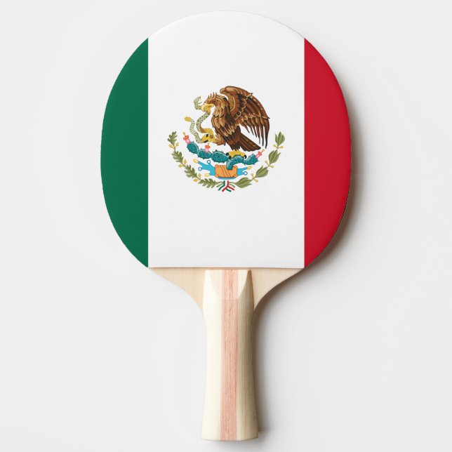 Raquete De Ping Pong Bandeira mexicana - Bandeira do México (Frente)