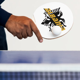 Raquete De Ping Pong Bandeira Patriótica e Elegante Albanesa da Albânia