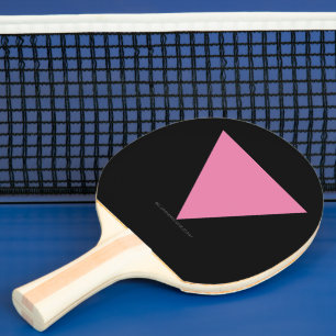 Raquete De Ping Pong bandeira triângulo rosa SlipperyJoe's símbolo rosa