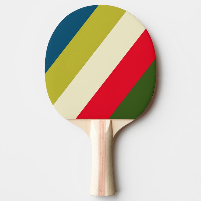 Raquete De Ping Pong Bandeiras de Rugby Retro (Frente)