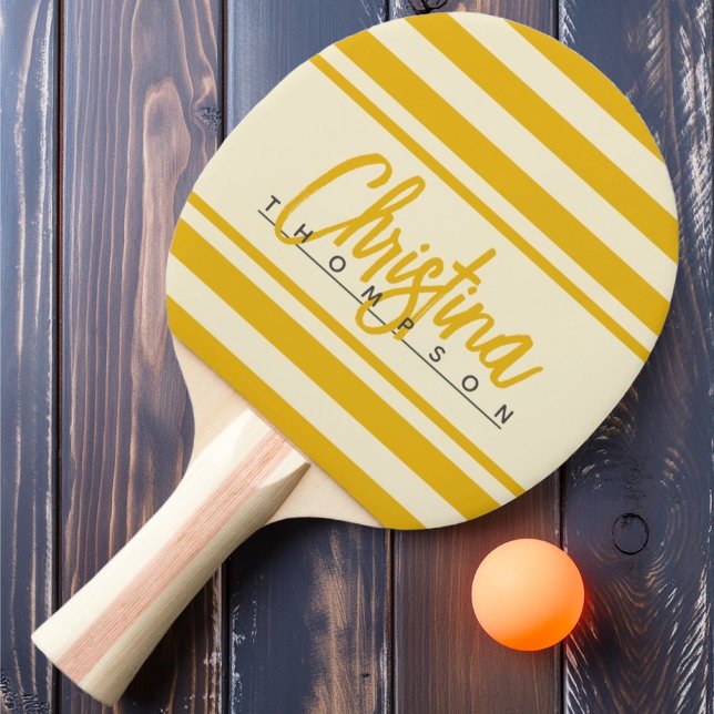 Raquete De Ping Pong Banner de polo quente do século médio Nome pintado (Criador carregado)