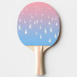Raquete De Ping Pong Barcos à vela no oceano
