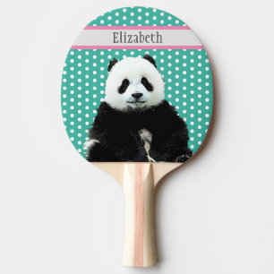 Raquete De Ping Pong Barramento de Panda Cujo Nome Azul Animal