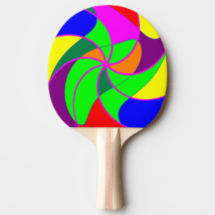 Raquete De Ping Pong Bastão do ténis de mesa/pá - Twirls da cor