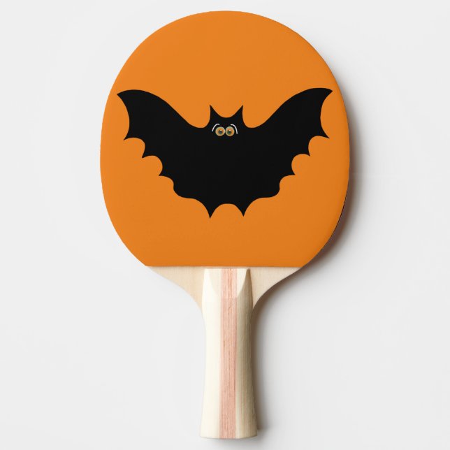 Raquete De Ping Pong Bat Negro Halloween (Frente)