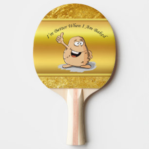 Raquete De Ping Pong batata do personagem de desenho animado com olhos